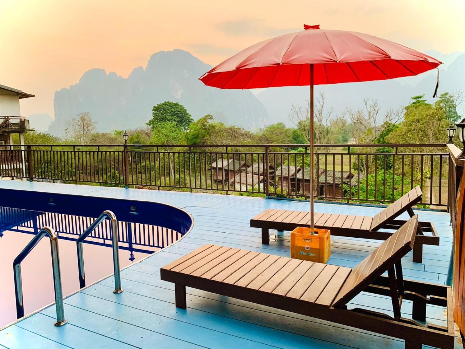 Happy Riverview Hotel Vang Vieng Exterior foto