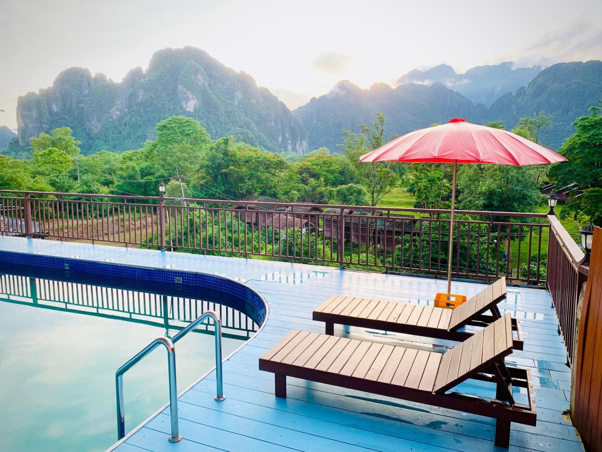 Happy Riverview Hotel Vang Vieng Exterior foto